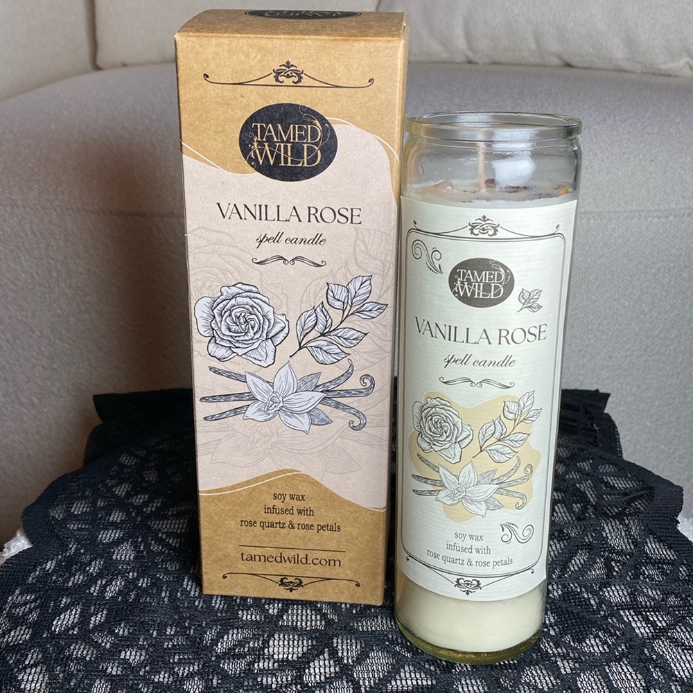 Tamed Wild Vanilla Rose Spell Candle